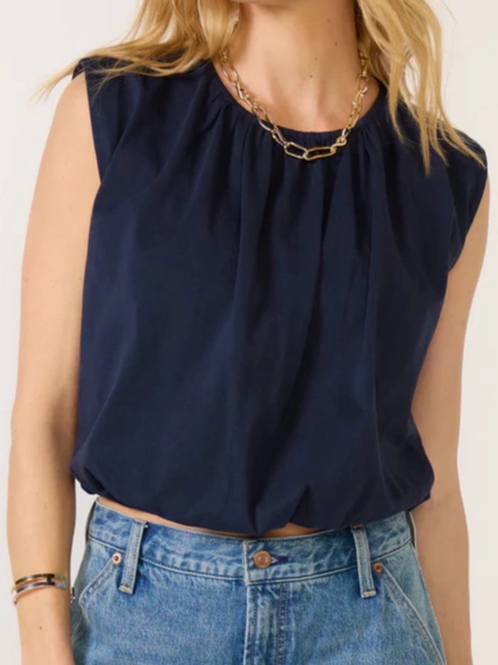 Evereve Hayes navy bubble tee